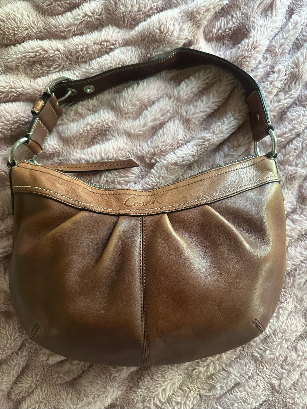 Vintage Coach SoHo Pleated Bag F13730
